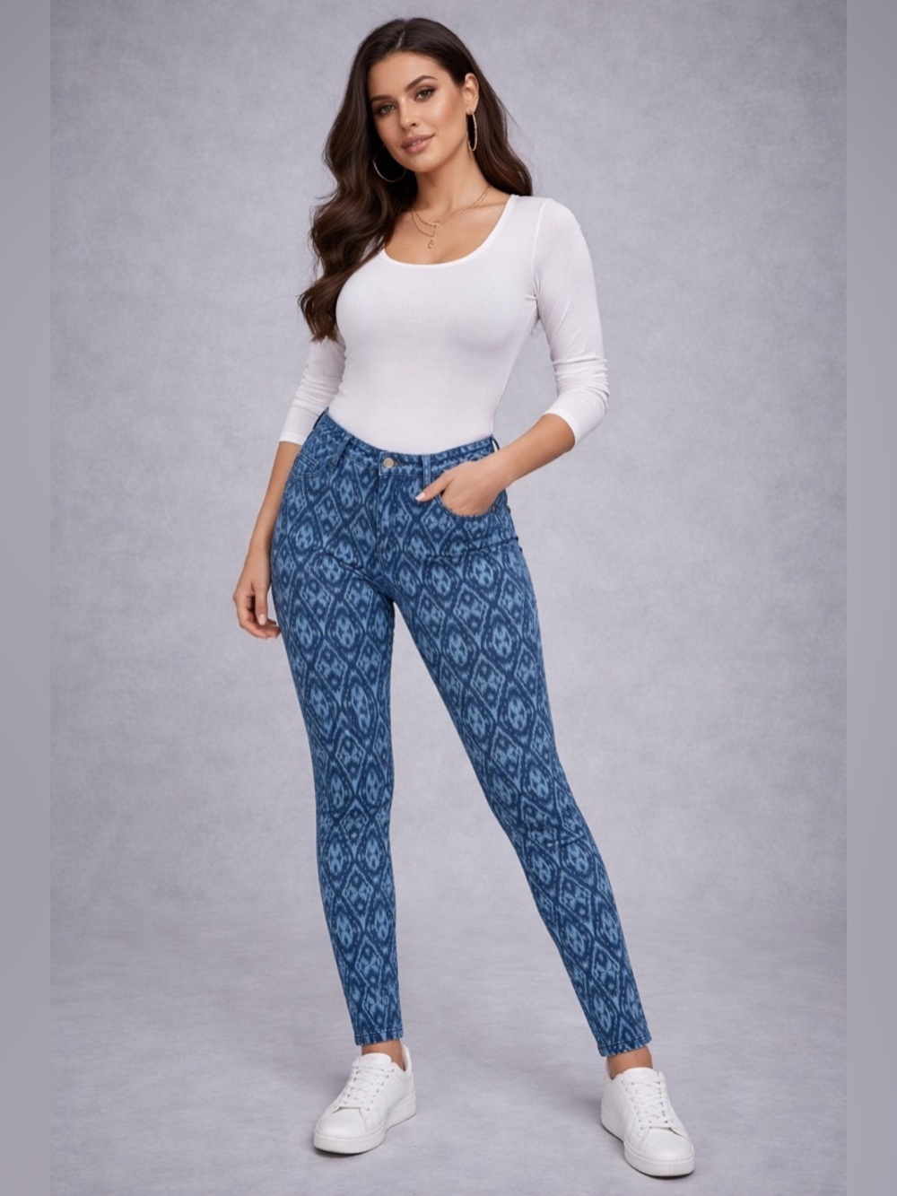 Henry & Belle 27 Jeans Ideal Ankle Skinny Aztec